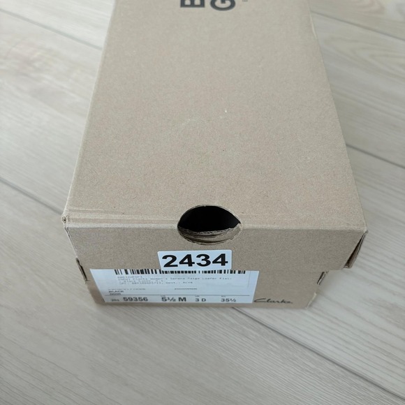 Clarks Serena Paige Black Leather Upper Espadrille Platform Slip On Loafer 5.5M - Picture 7 of 7